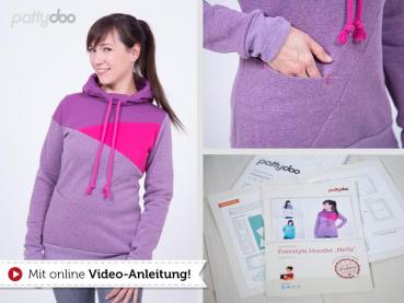 Schnittmuster Nelly Freestyle Hoodie by pattydoo